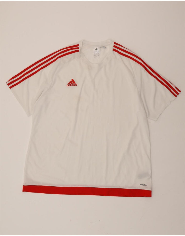 Adidas Ανδρικό T-Shirt Climalite Top 2XL Λευκός Πολυεστέρας