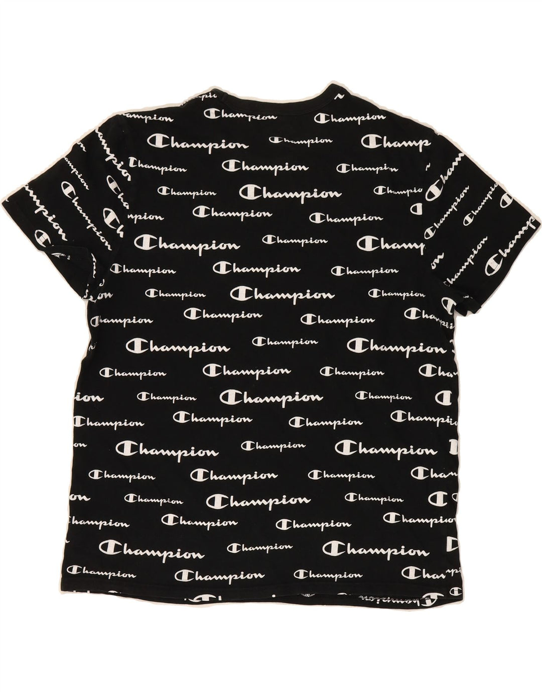 CHAMPION Mens Graphic T-Shirt Top Large Black Cotton Vintage Champion and Second-Hand Champion from Messina Hembry 