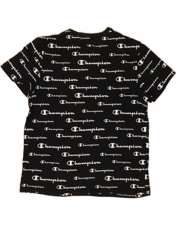 CHAMPION Mens Graphic T-Shirt Top Large Black Cotton Vintage Champion and Second-Hand Champion from Messina Hembry 
