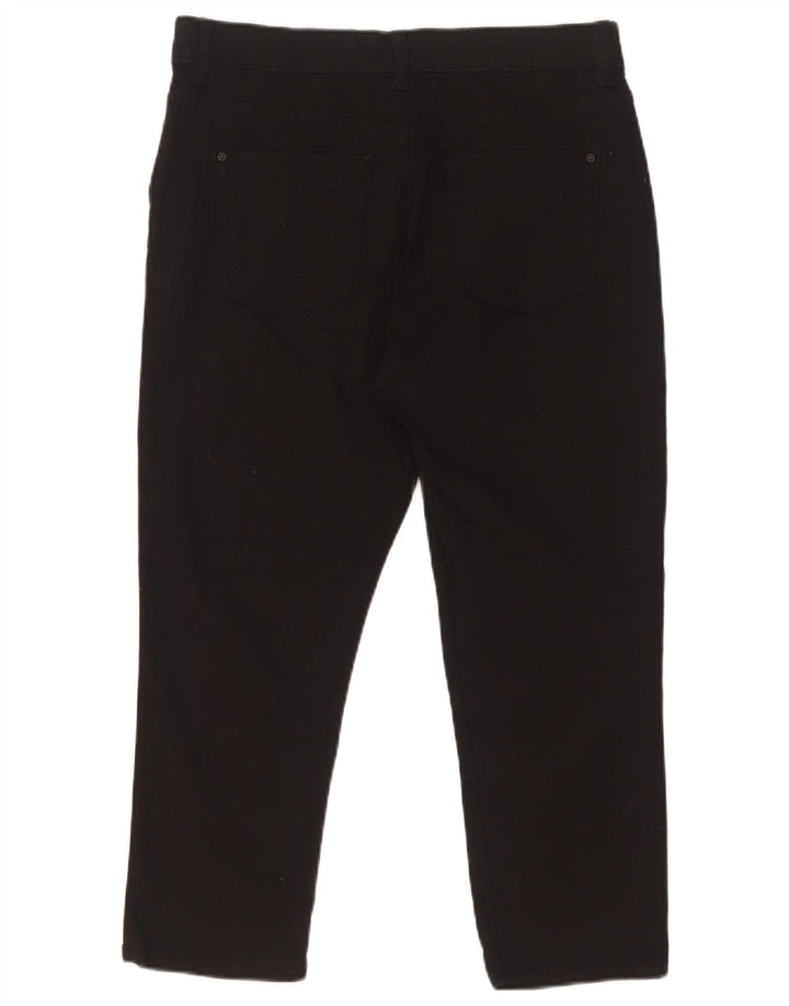 Marks & Spencer Γυναικείο Cropped Παντελόνι UK 12 Medium W30 L22 Black