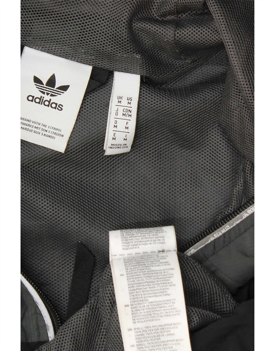 Adidas Ανδρικό μπουφάν βροχής με κουκούλα UK 38 Medium Grey Colorblock Nylon