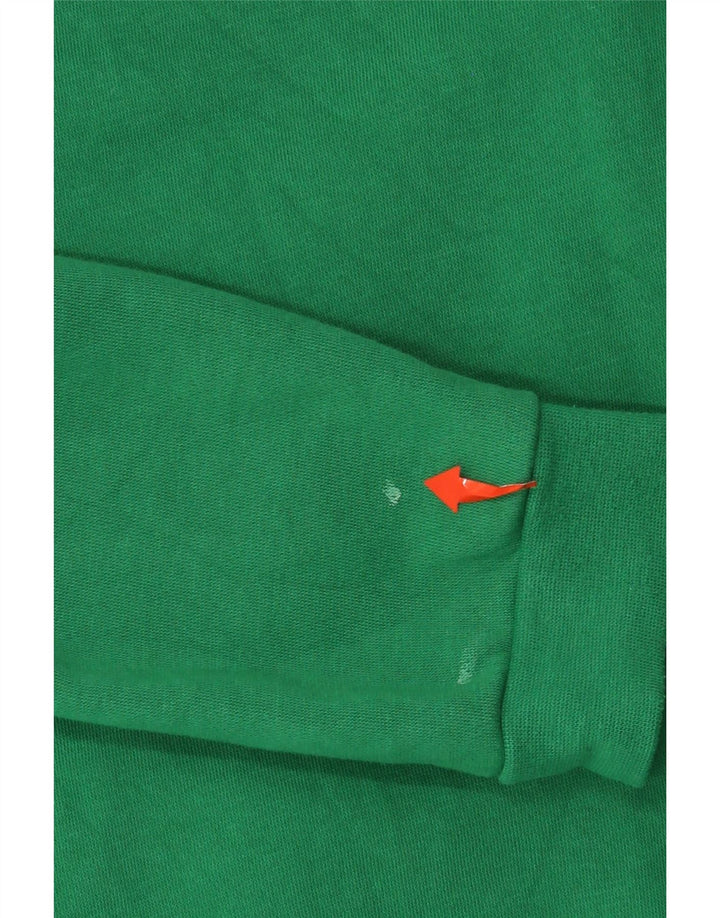 ADIDAS Boys Hoodie Jumper 11-12 ετών Πράσινο βαμβακερό