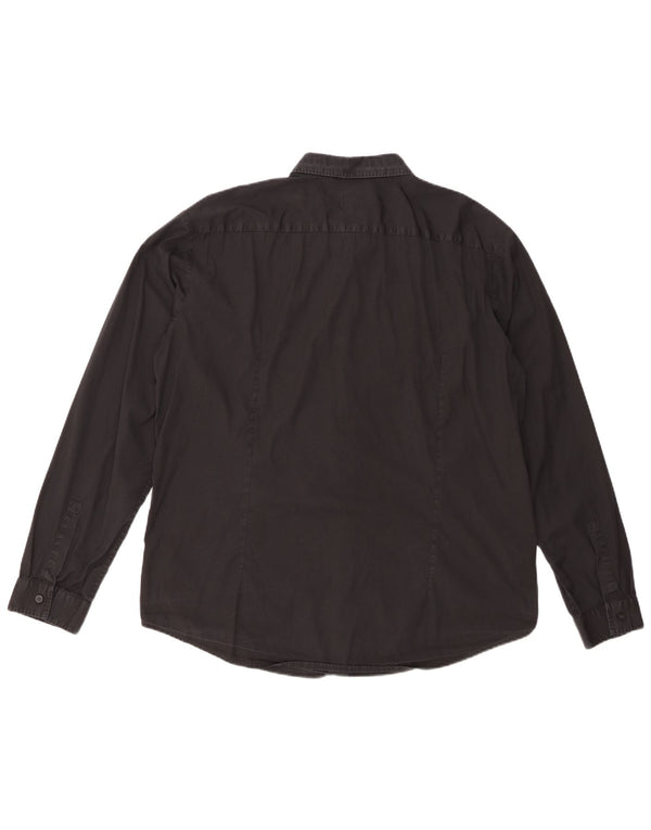 Ανδρικό πουκάμισο HUGO BOSS Slim Fit 2XL Μαύρο βαμβακερό