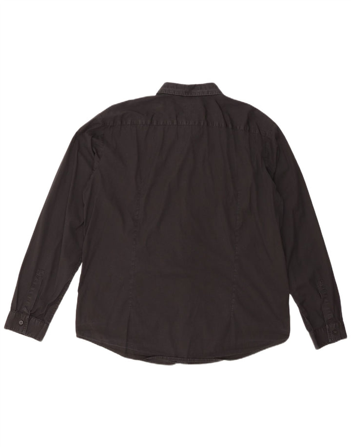 Ανδρικό πουκάμισο HUGO BOSS Slim Fit 2XL Μαύρο βαμβακερό