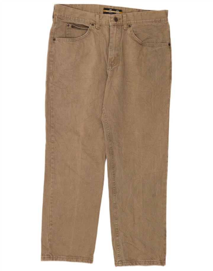 Ανδρικό τζιν Lee Regular Fit ίσιο W36 L29 Χακί βαμβακερό