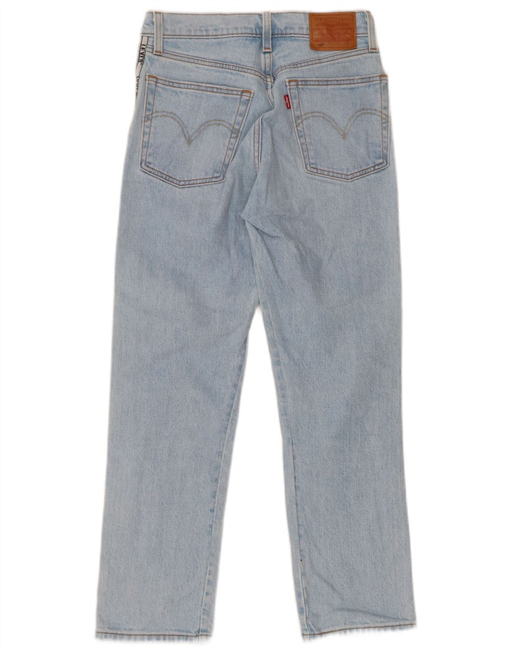 LEVI'S Γυναικείο 501 γραφικό ίσιο τζιν W24 L26 Μπλε βαμβακερό