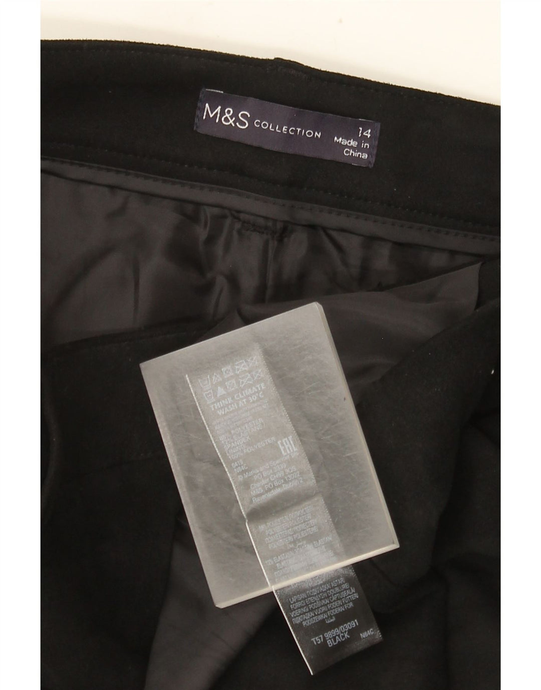 Marks & Spencer Γυναικεία Μίνι Φούστα UK 14 Large W32 Μαύρο Πολυεστέρας