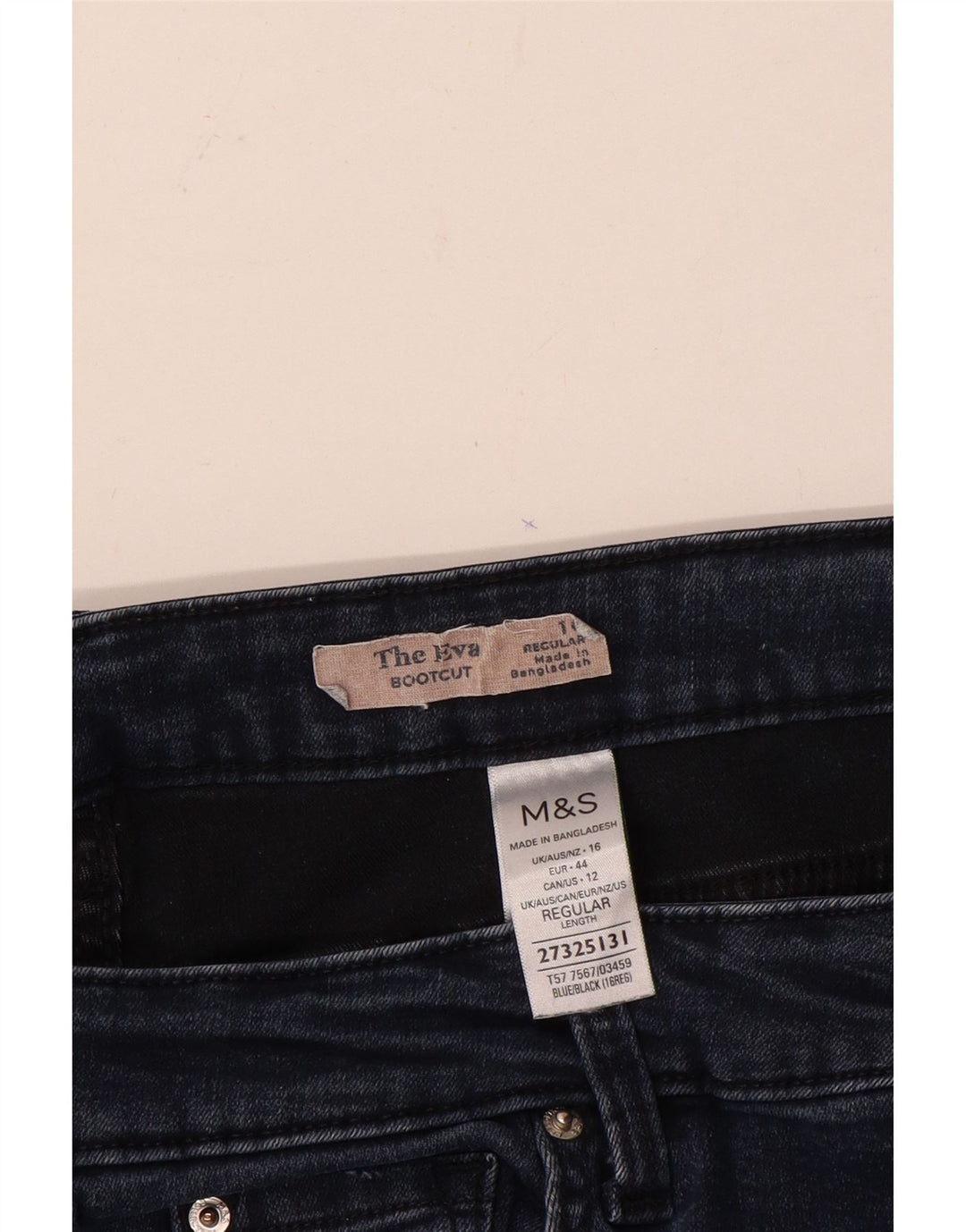 Marks & Spencer Γυναικεία τζιν μπότα με κανονική εφαρμογή UK 16 Large W34 L28 Blue