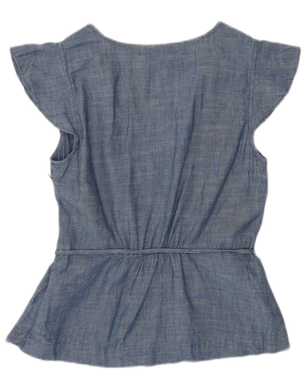 J. CREW Γυναικεία Μπλούζα Τοπ US 0 XS Μπλε Βαμβακερό