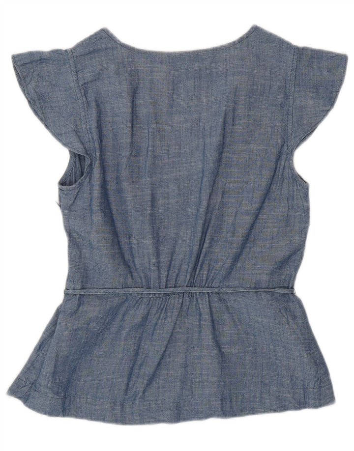 J. CREW Γυναικεία Μπλούζα Τοπ US 0 XS Μπλε Βαμβακερό