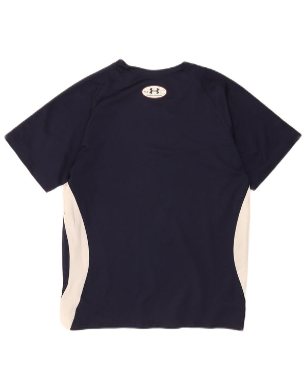 Under Armour Boys Heat Gear T-shirt Top 11-12 Years Large Navy Blue