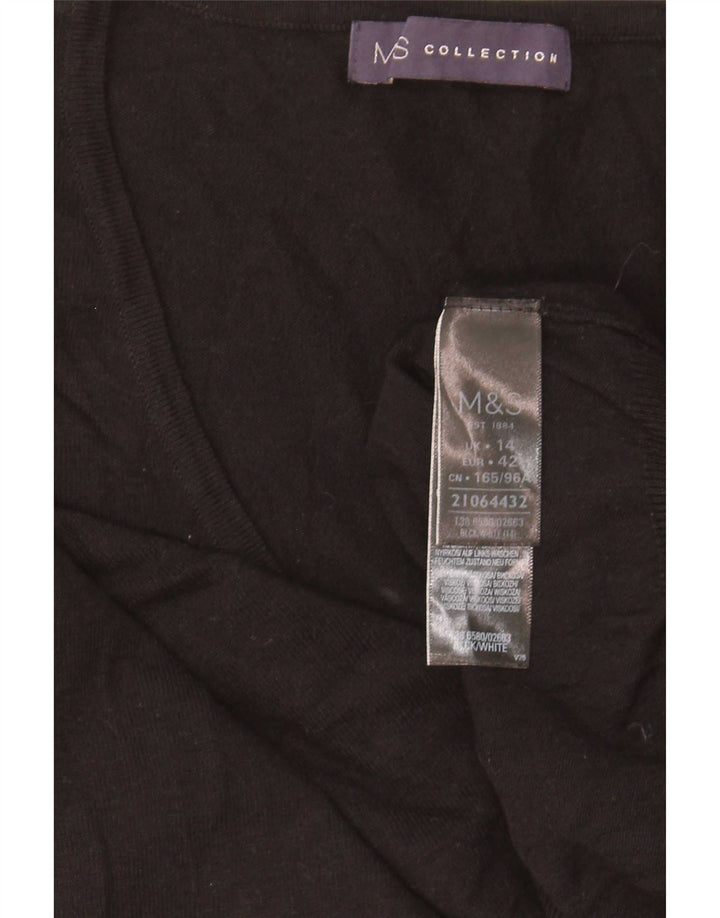 Marks & Spencer Γυναικείο πουλόβερ με λαιμόκοψη με V λαιμόκοψη UK 14 μεσαία μαύρη βισκόζη