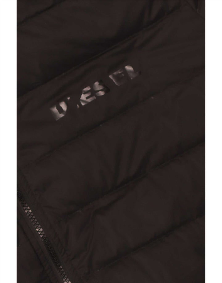Diesel Ανδρικό μπουφάν με κουκούλα UK 42 XL Μαύρο Πολυεστέρας
