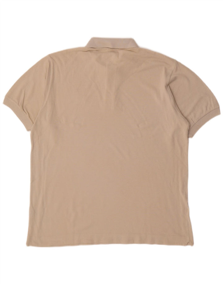 Ανδρικό πουκάμισο πόλο LACOSTE Νούμερο 5 Μεγάλο Βαμβακερό σε Εκρού