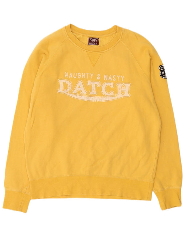 Γυναικείο Φούτερ Datch Graphic Jumper UK 20 2XL Κίτρινο βαμβακερό