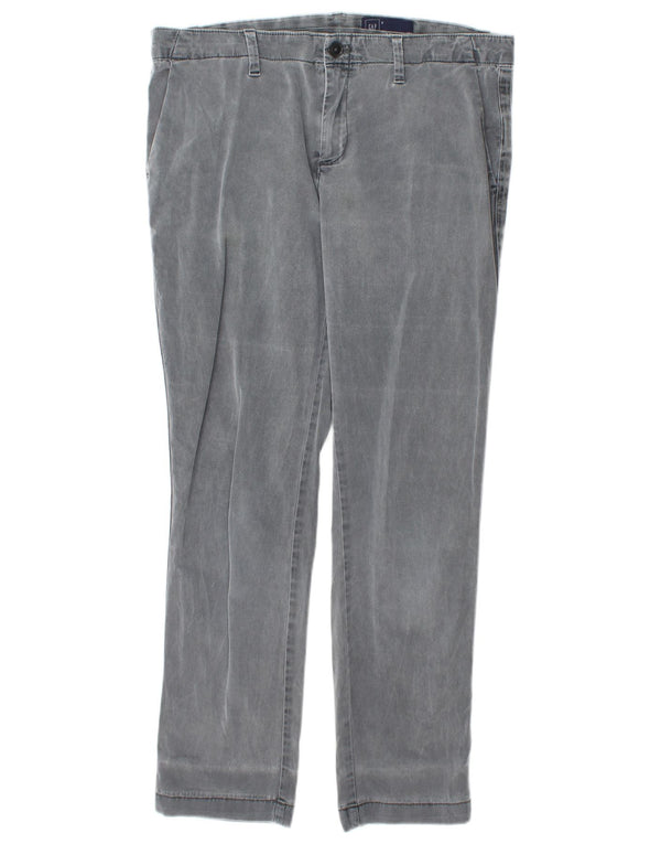 Gap Γυναικείο ίσιο παντελόνι Chino US 8 Medium W30 L27 Γκρι βαμβακερό