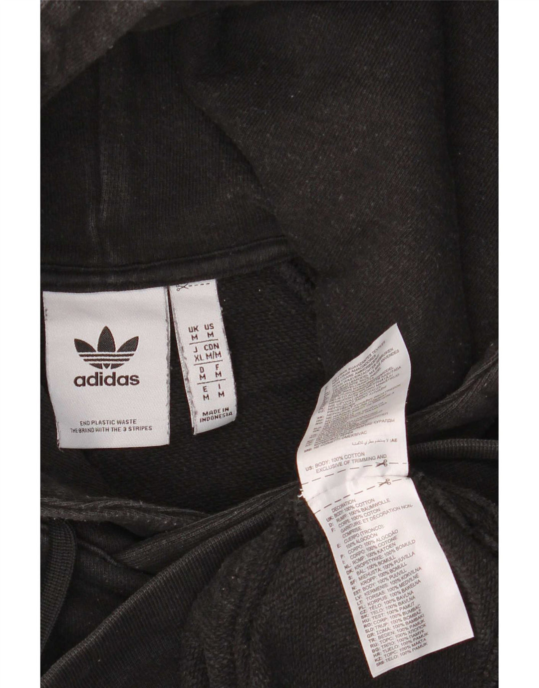 Ανδρικό φούτερ Adidas, μεσαίο μαύρο βαμβακερό