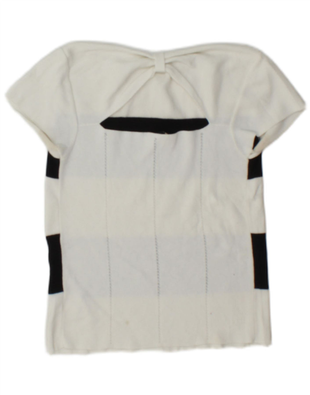 Emporio Armani Womens Crop Off Shoulder Top IT 42 Medium White Ride