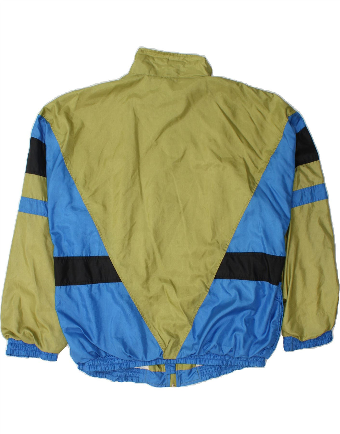 VINTAGE Mens Tracksuit Top Jacket Large Green Colourblock Vintage Vintage and Second-Hand Vintage from Messina Hembry 