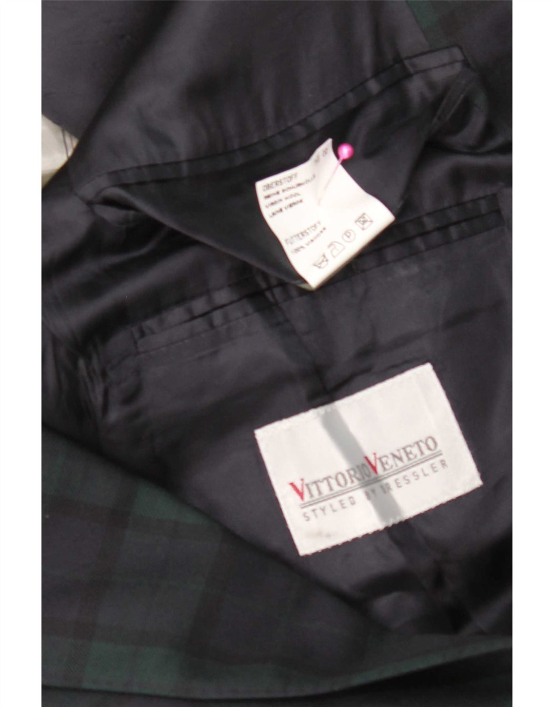 Vittorio Veneto Γυναικείο σακάκι UK 18 XL Navy Blue Check