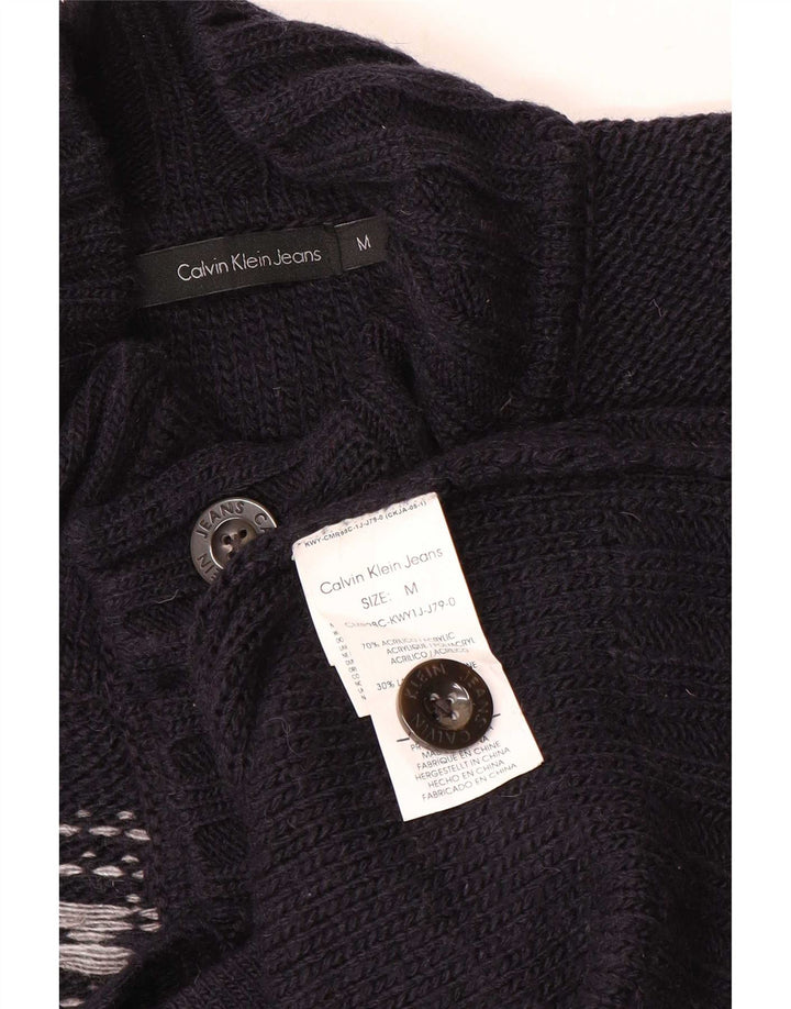 Ανδρικό πουλόβερ Calvin Klein Jeans με κουμπιά πουλόβερ με μεσαίο μπλε ναυτικό