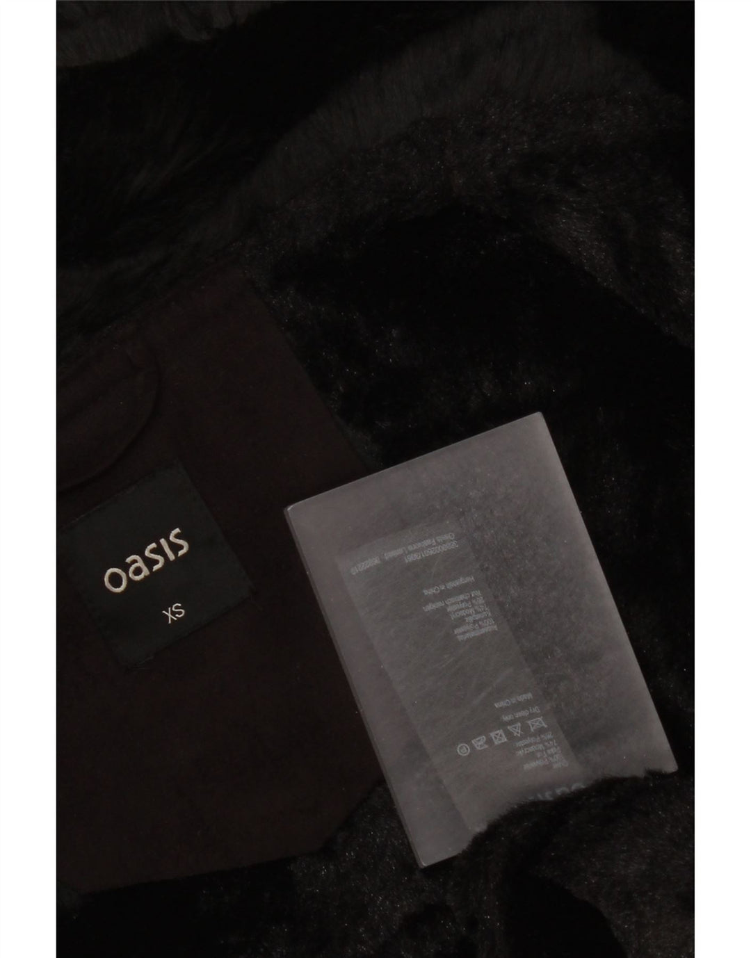 Oasis Womens Sherpa Gilet UK 6 XS Μαύρος Πολυεστέρας