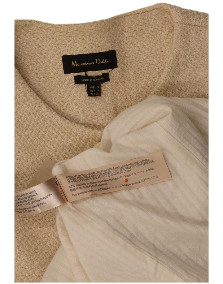 MASSIMO DUTTI Γυναικείο Πανωφόρι UK 10 Small Beige Acetate
