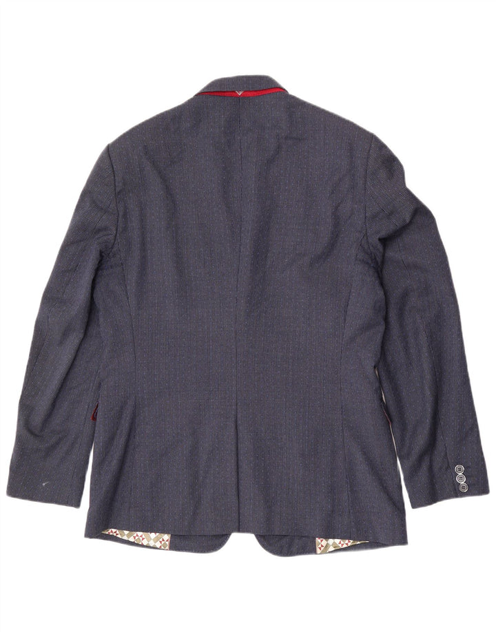 Ted Baker Ανδρικό σακάκι σακάκι με 2 κουμπιά UK 42 XL Navy Blue Houndstooth μαλλί
