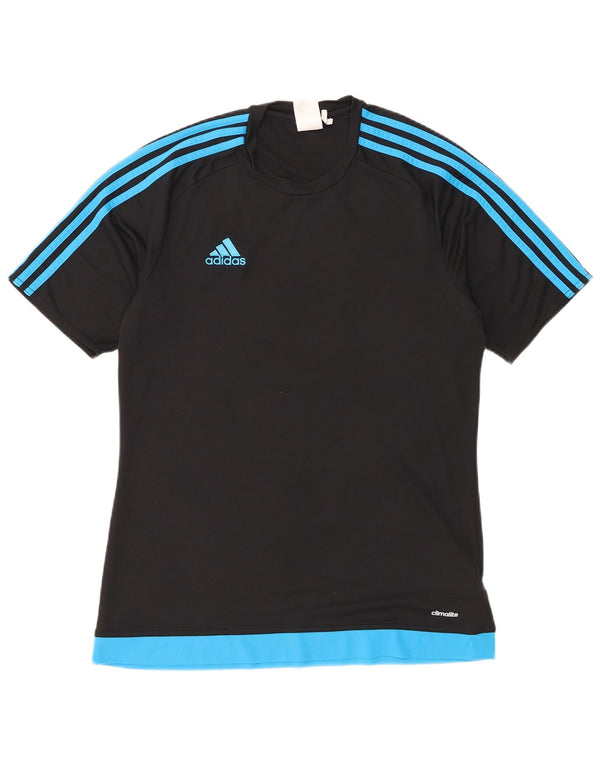 Ανδρικό T-Shirt Climalite Adidas Top Medium Black Colourblock Πολυεστέρας