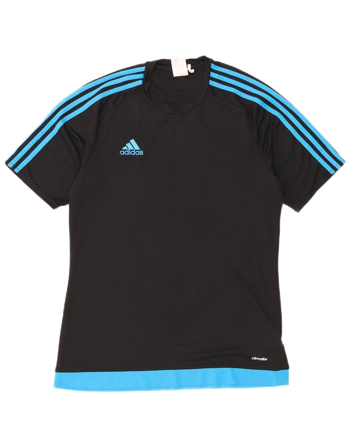 Ανδρικό T-Shirt Climalite Adidas Top Medium Black Colourblock Πολυεστέρας