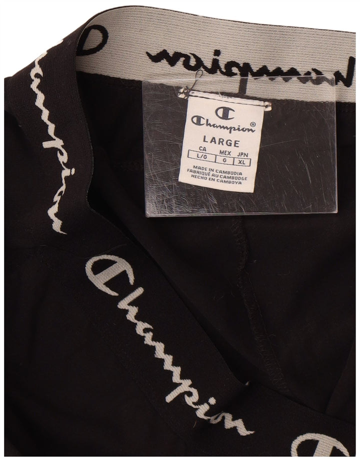 Champion Womens Capri Graphic αθλητική φόρμα UK 16 Large Black