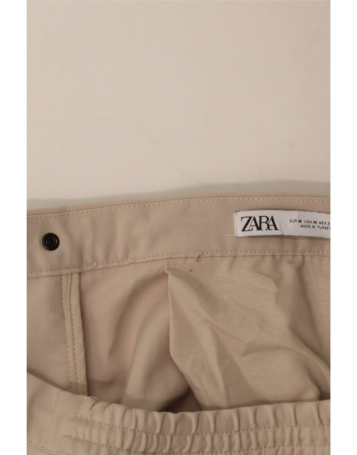 ZARA Ανδρικό παντελόνι Joggers Chino Medium W32 L28 Beige Polyester
