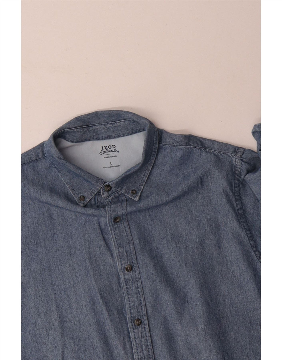 Ανδρικό τζιν πουκάμισο αλμυρού νερού IZOD μεγάλο μπλε βαμβακερό