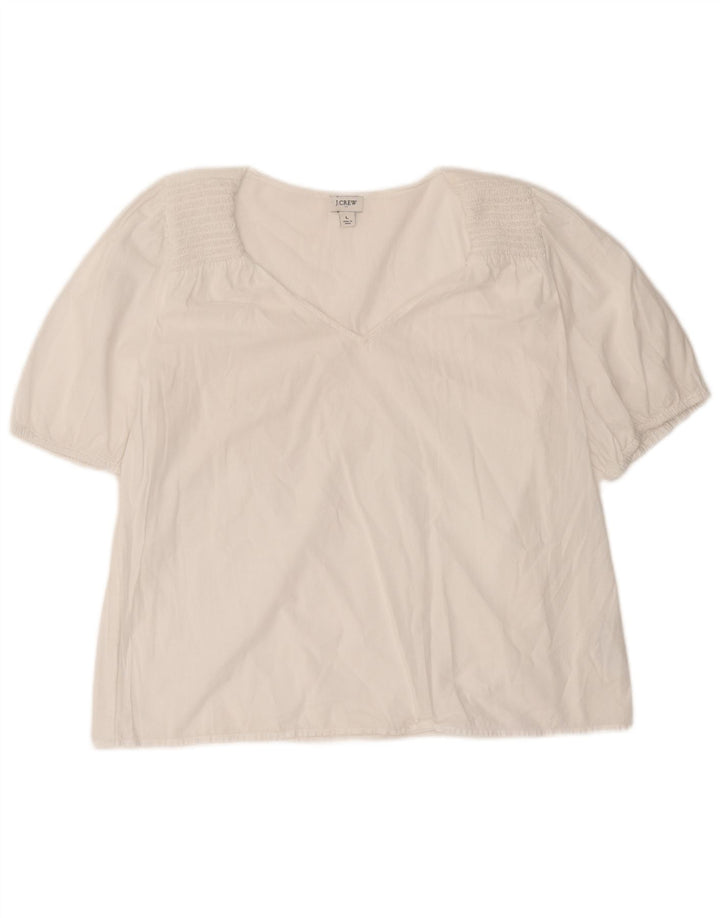 J. Crew Γυναικεία Μπλούζα Τοπ UK 16 Large White Cotton