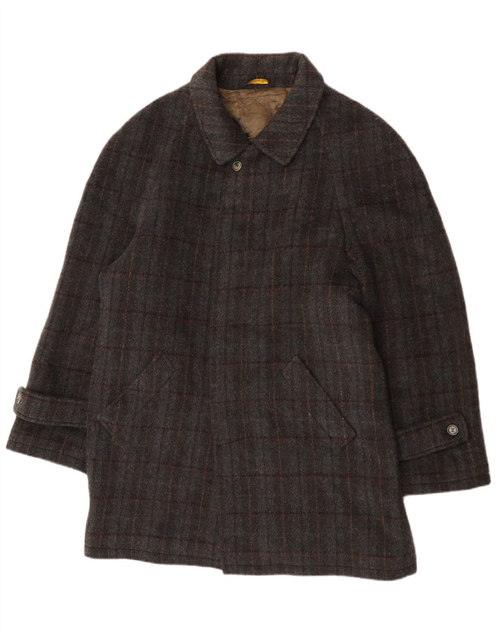 Ανδρικό παλτό Vintage IT 52 XL Grey Check Wool