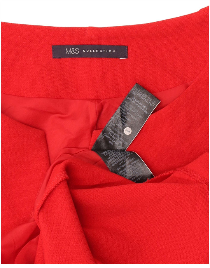 Γυναικείο φόρεμα με θήκη Marks & Spencer UK 14 μεγάλο κόκκινο πολυεστέρα