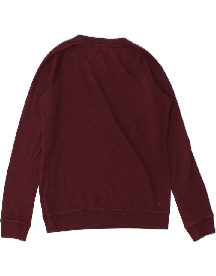 JACK WILLS Womens Sweatshirt Jumper UK 10 Small Burgundy Vintage Jack Wills and Second-Hand Jack Wills from Messina Hembry 