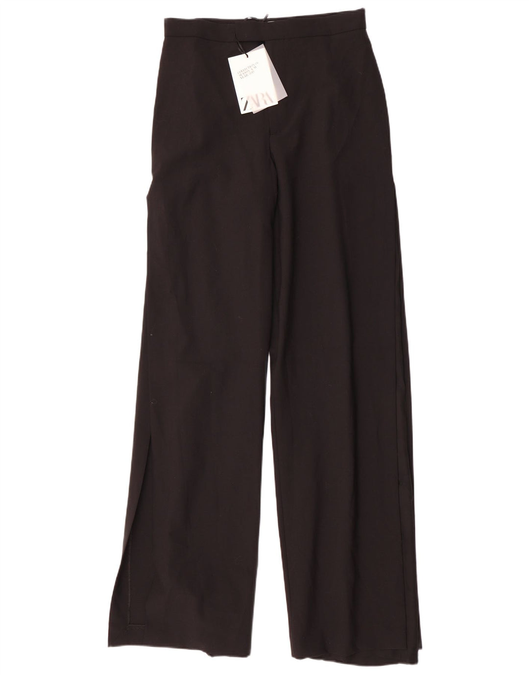 Zara Γυναικείο φαρδύ παντελόνι Casual Medium W28 L35 Μαύρο Πολυεστέρας