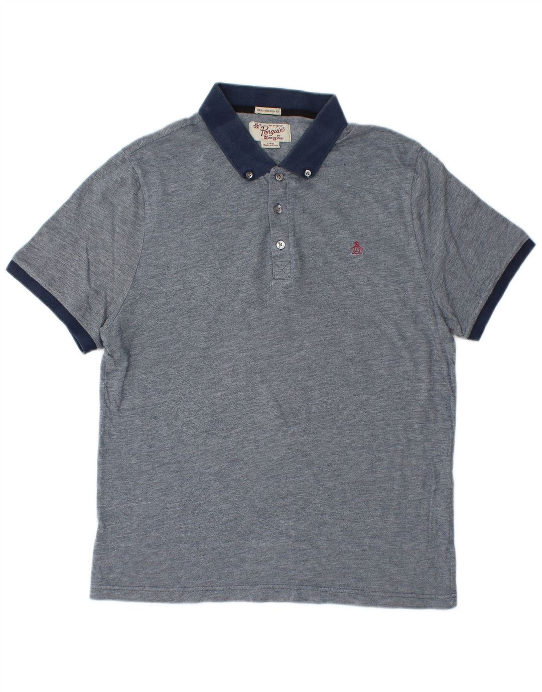 PENGUIN Ανδρικό μπλουζάκι Polo Heritage Slim Fit Large Navy Blue