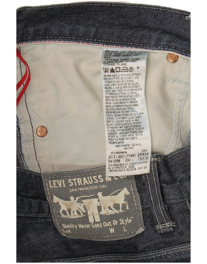 Ανδρικό τζιν Levi's Straight W29 L34 Navy Blue Cotton