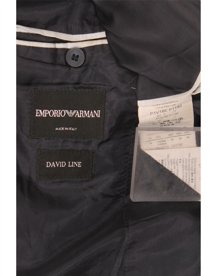 Emporio Armani Ανδρική φόρμα 2 κουμπιών IT 50 Large W35 L30 Navy Blue