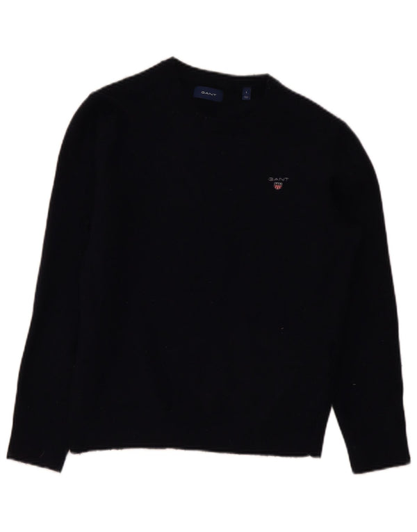 Γυναικείο πουλόβερ Gant Crew Neck Jumper UK 14 Large Navy Blue Wool