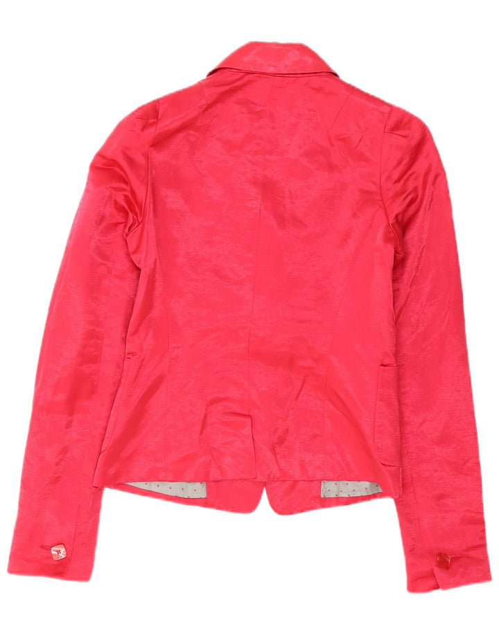 Liu Jo Γυναικείο Μπουφάν Blazer με 2 Κουμπιά IT 42 Μεσαίο Ροζ Λινό
