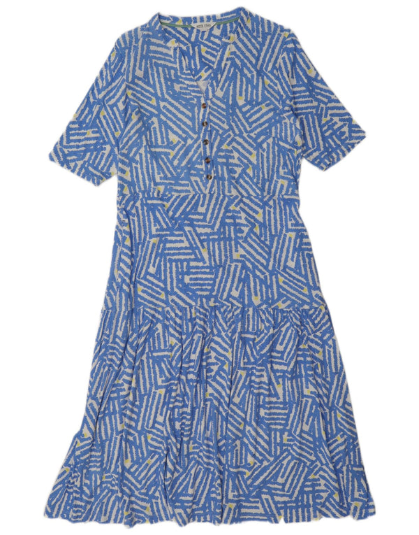 White Stuff Γυναικείο φόρεμα UK 12 Medium Blue Geometric Modal