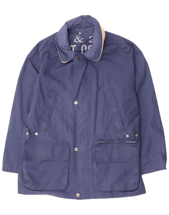 Vintage Ανδρικό Utility Jacket UK 42 XL Navy Blue Polyester