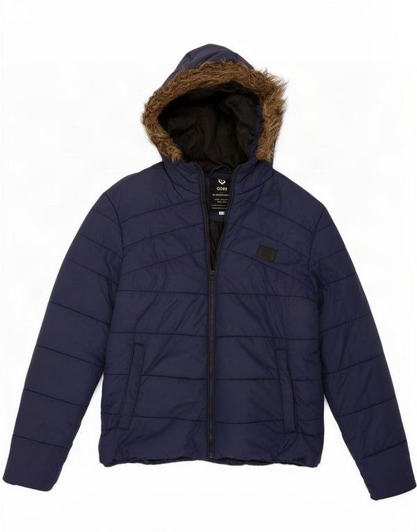 Jack & Jones Ανδρικό μπουφάν με κουκούλα UK 40 Large Navy Blue Polyester