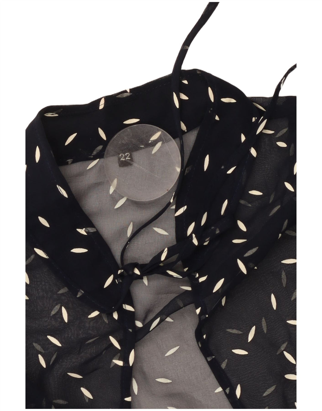 VINTAGE Γυναικείο πουκάμισο Abstract Pattern Μπλούζα UK 22 3XL Navy Blue