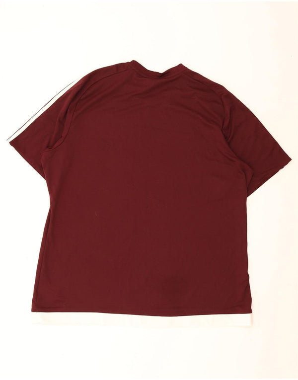 Adidas Ανδρικό T-Shirt Climalite Top 2XL μπορντό πολυεστέρας