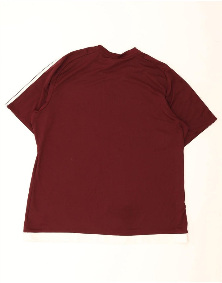 Adidas Ανδρικό T-Shirt Climalite Top 2XL μπορντό πολυεστέρας