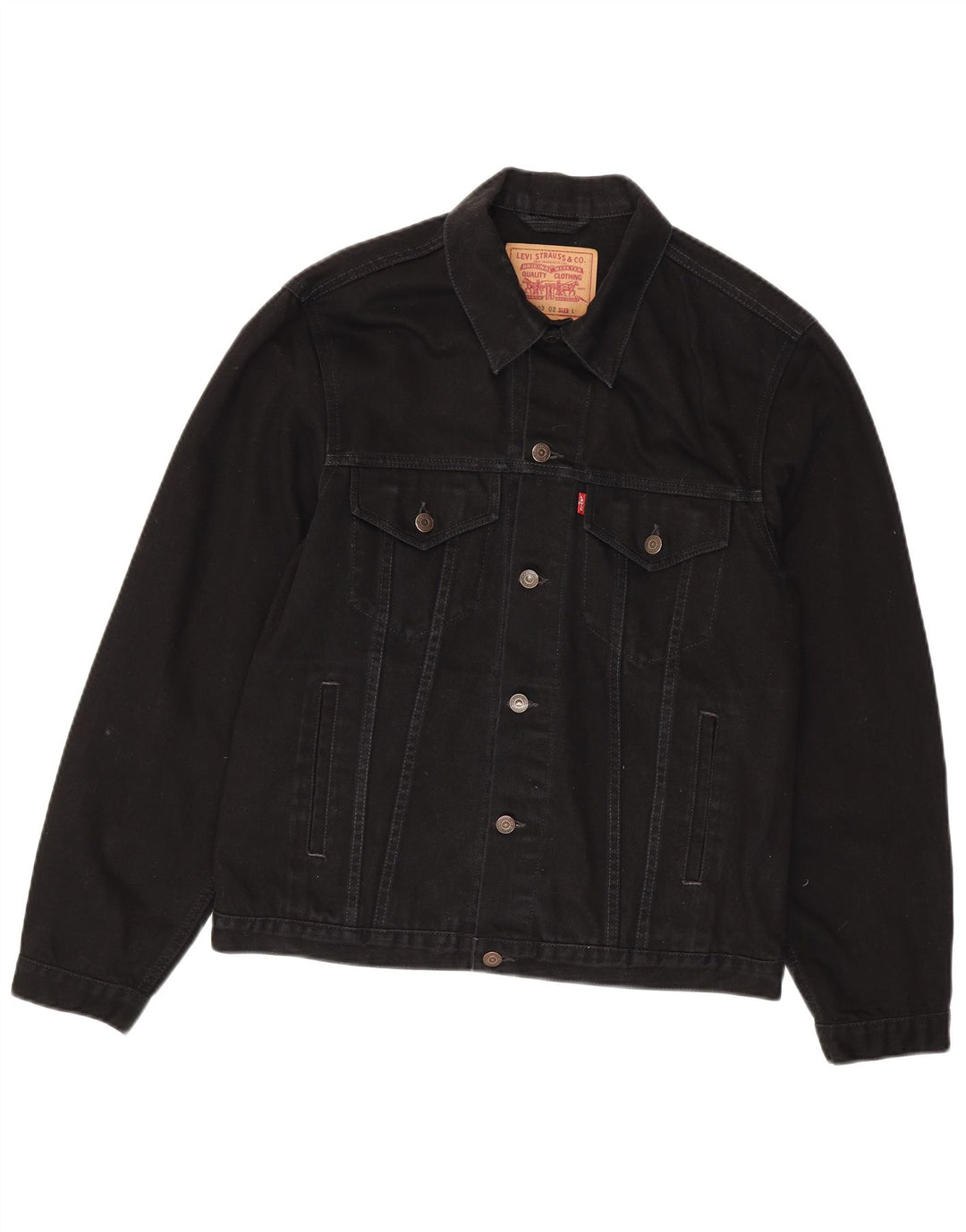 Ανδρικό τζιν μπουφάν Levi's UK 40 μεγάλο μαύρο βαμβακερό